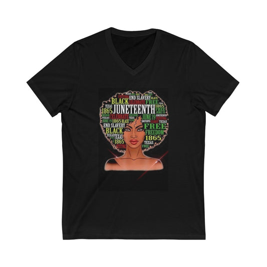 "Multi Afro Queen" V Neck