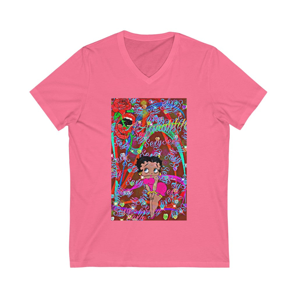 "Sexy" Betty Boop Pink Dress V Neck